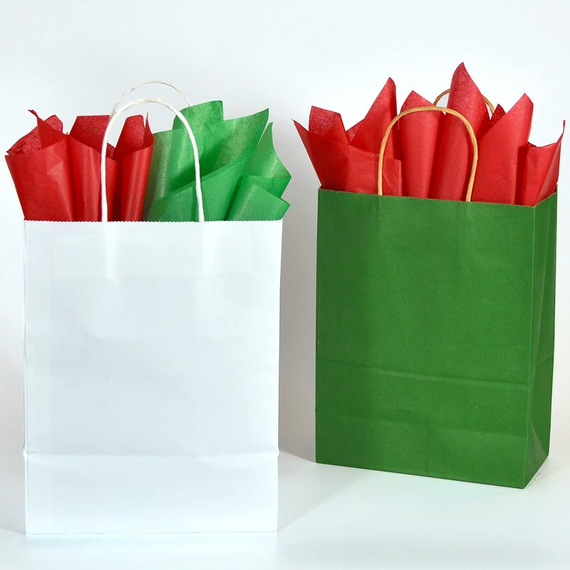 Bobobag 100 Sheets 20"X14" Red and Green Tissue Paper Bulk for Gift Bags,Gift Wrapping Arts Craft Party Favor Christmas Decoration - Image 5
